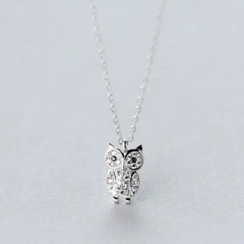 Little Owl Minimal Necklace