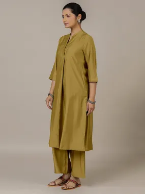 Paakhi x Rozaana | A Line Kurta in Dijon Mustard with Thread Work | Coords or Only Kurta