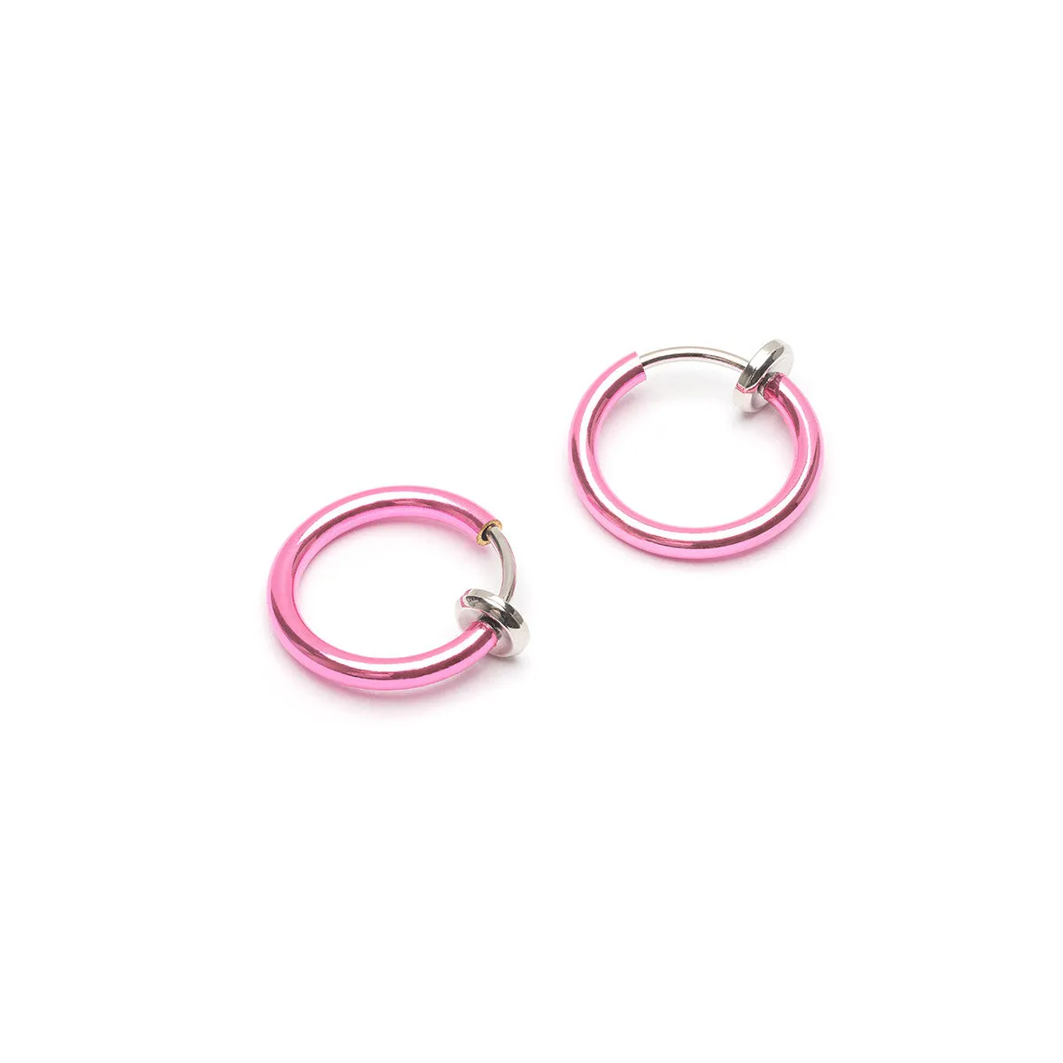 Small Pink Clip-On Earrings