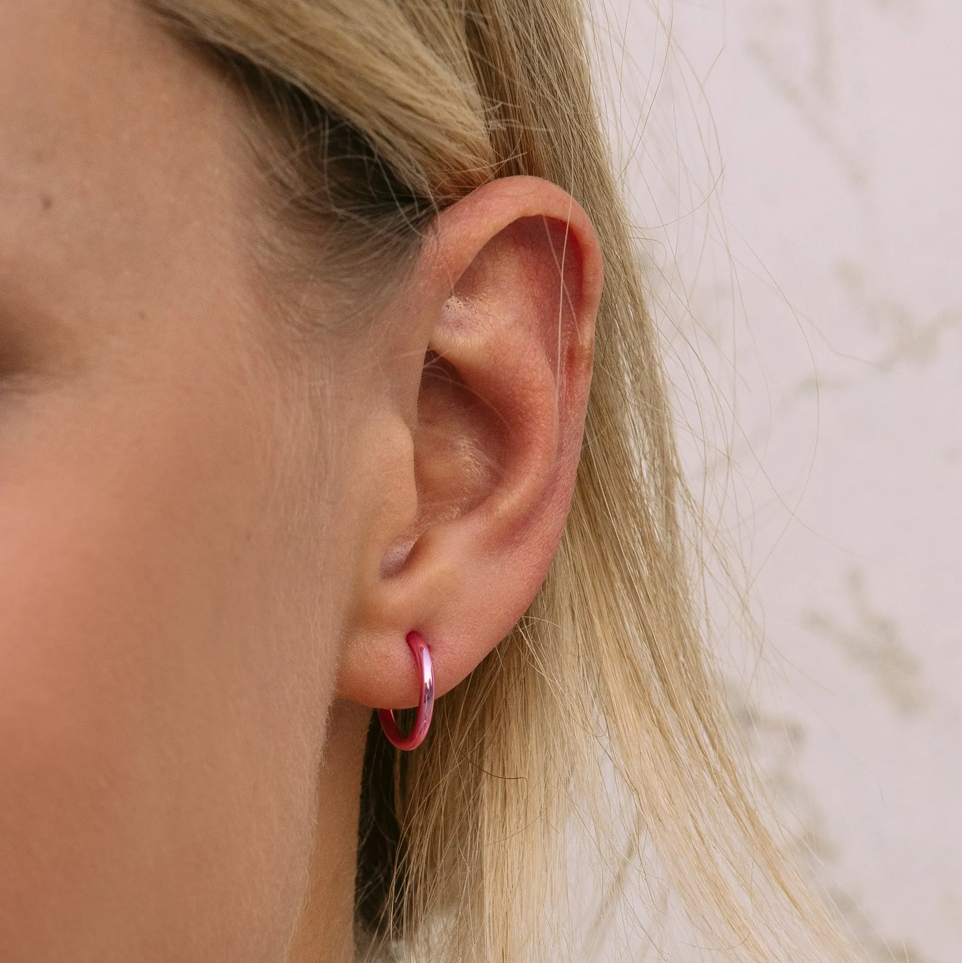 Small Pink Clip-On Earrings