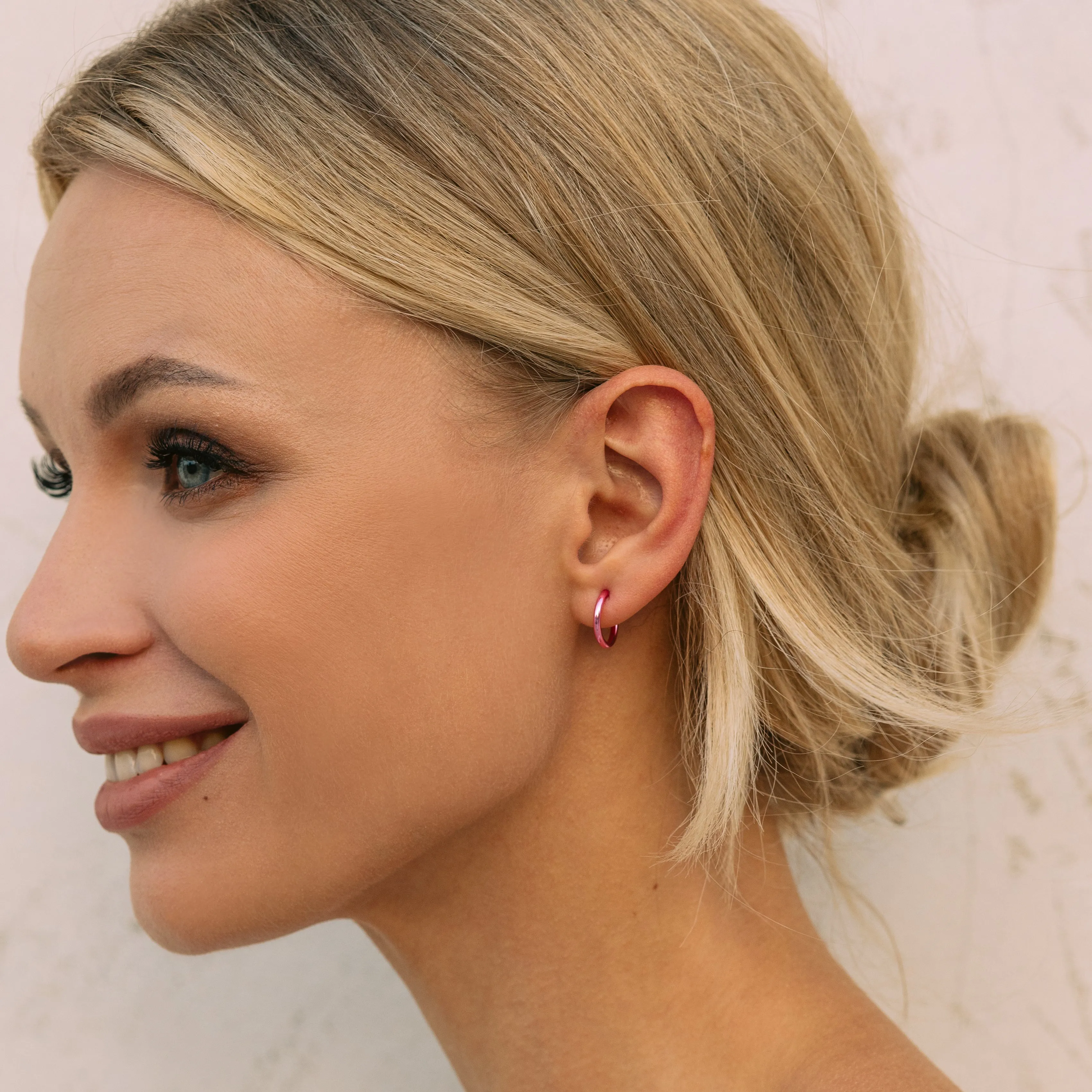 Small Pink Clip-On Earrings