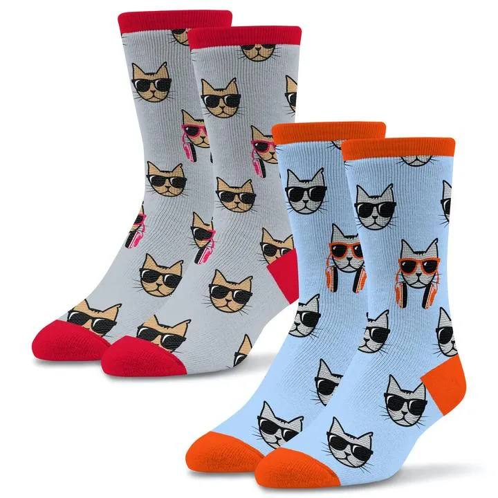 Socktastic Mens 2 Pair Pack Cool Cats Socks