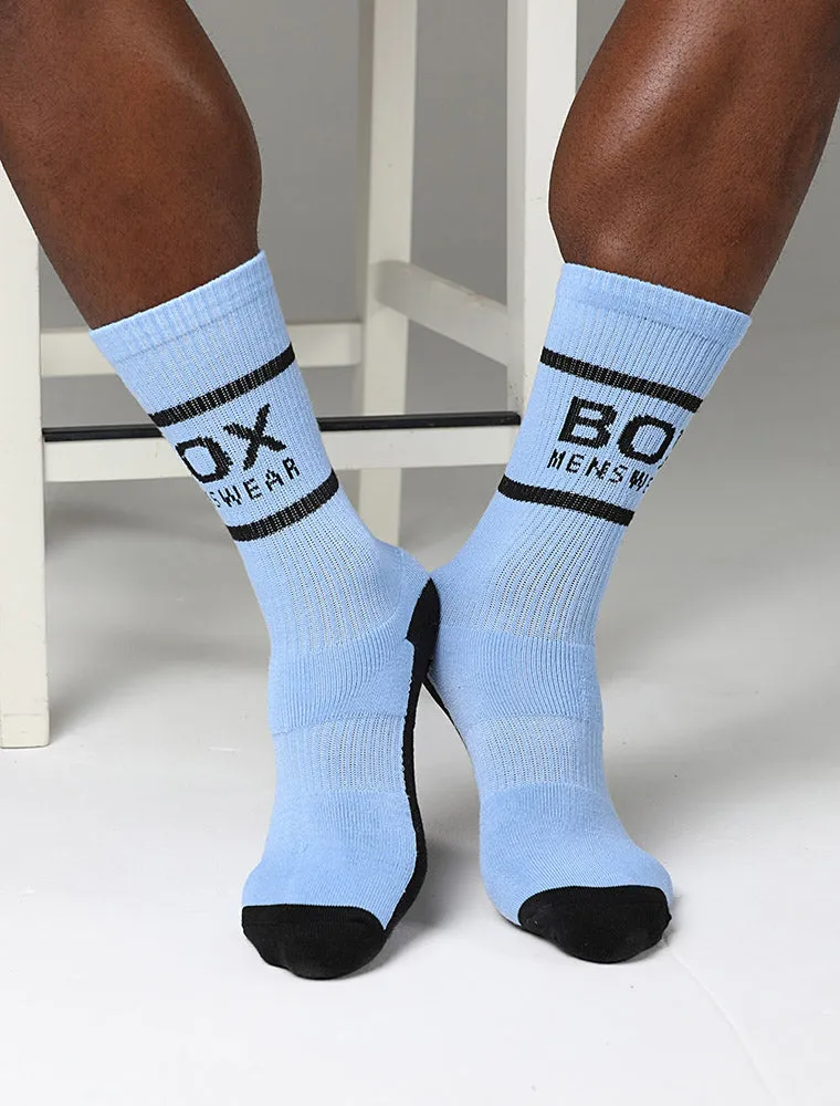 Soft Blue Lux Sports Socks