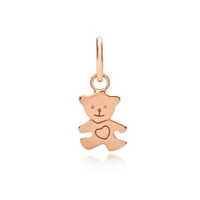 Teddy Bear Pendant - Rose Gold