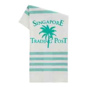 The original palm tree tea towel  - set of 2 in aqua