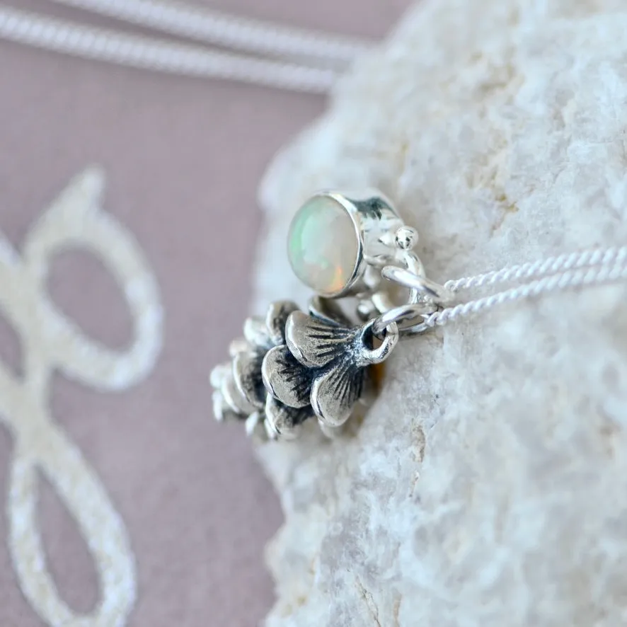 Tiny Pinecone Charm Necklace - Pre order shipping Sept 12