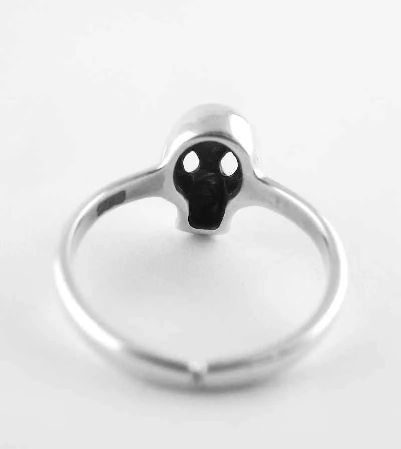 Tiny Skull Toe-Midi-Knuckle Ring, Adjustable