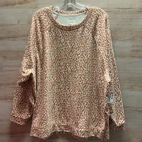 Top Long Sleeve By Lou And Grey In Animal Print, Size: Xl