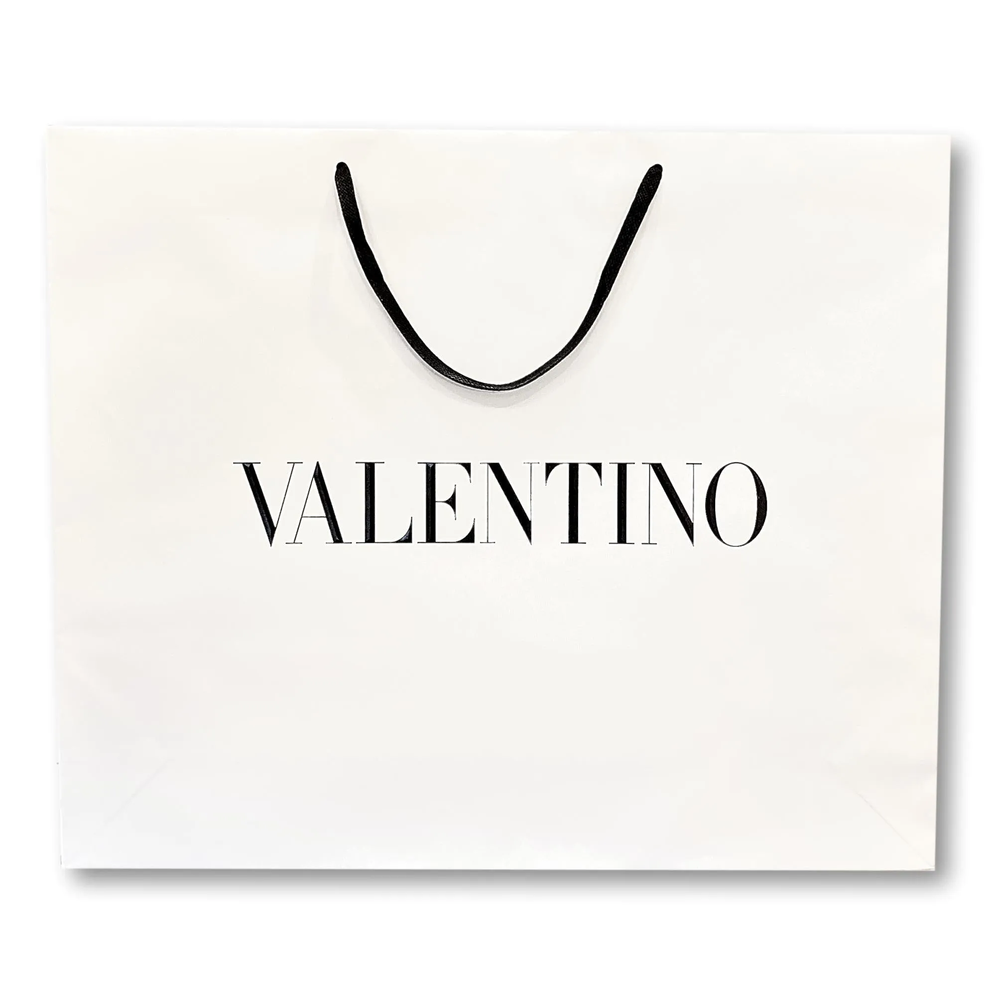 Valentino Shopping Gift Bag Designer Logo Packaging White Paper Large