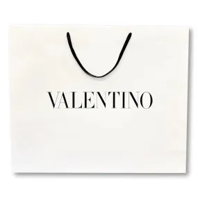 Valentino Shopping Gift Bag Designer Logo Packaging White Paper Large