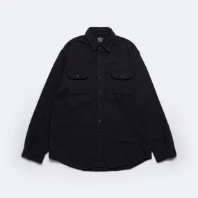 Vintage Fit Flannel Shirt - Black