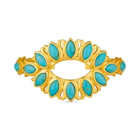 Water Lily Cuff - Turquoise