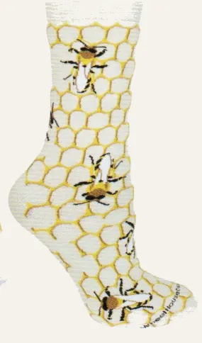 Wheel House Designs Honey Bees Novelty Sock