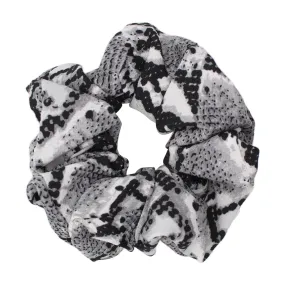 Zuri Snakeprint Scrunchie - Grey